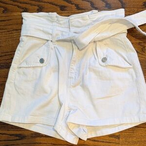 Veronica Beard white High-Waisted Women Shorts